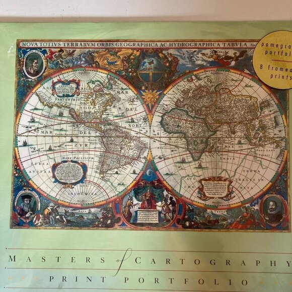 Masters Of Cartography Print Portfolio Pomegranate Publications 13x15 World Maps - Picture 3 of 15